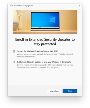 Microsoft bo v EU še leto dni brezplačno podpiral Windows 10!