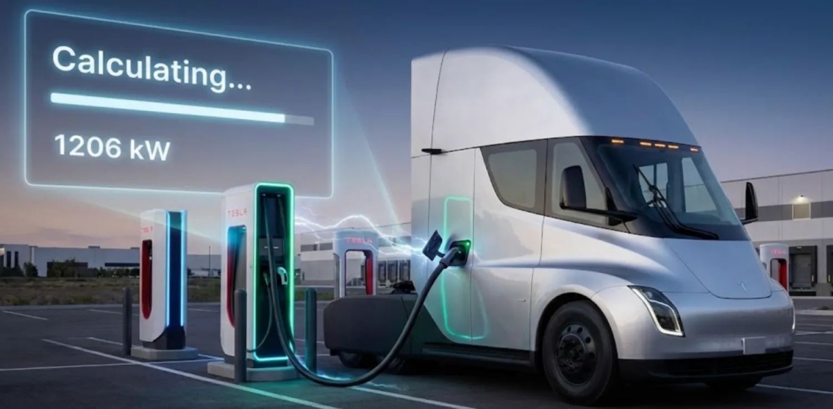 Teslin tovornjak Semi se polni z 1,2 MW!
