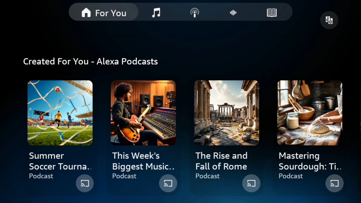 Alexa+ zna ustvarjati podkaste