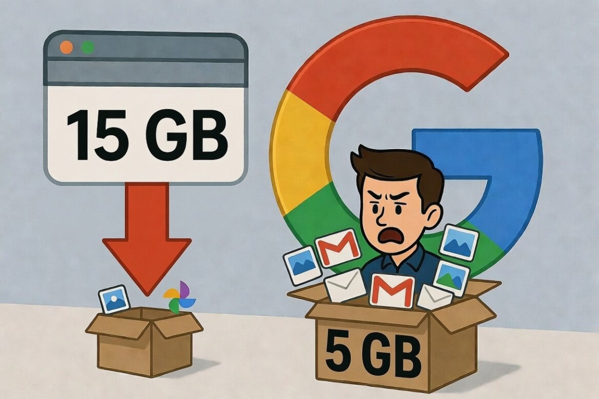 Google bo Gmail in Google Photos znižal na le 5 GB