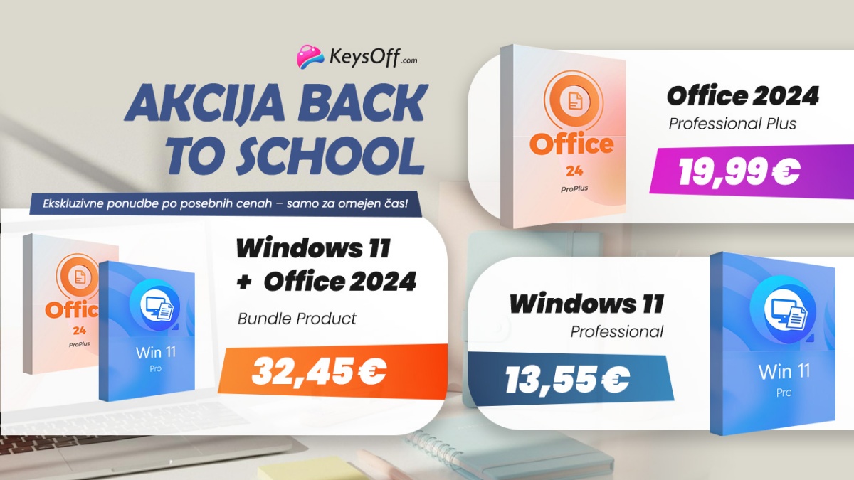 *Back-to-School ponudbe: Office 2024 Pro za 19,99 &euro; ali Windows + Office za 31,45 &euro;