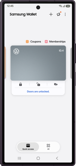 S Samsungovimi telefoni bo možno odkleniti volkswagne