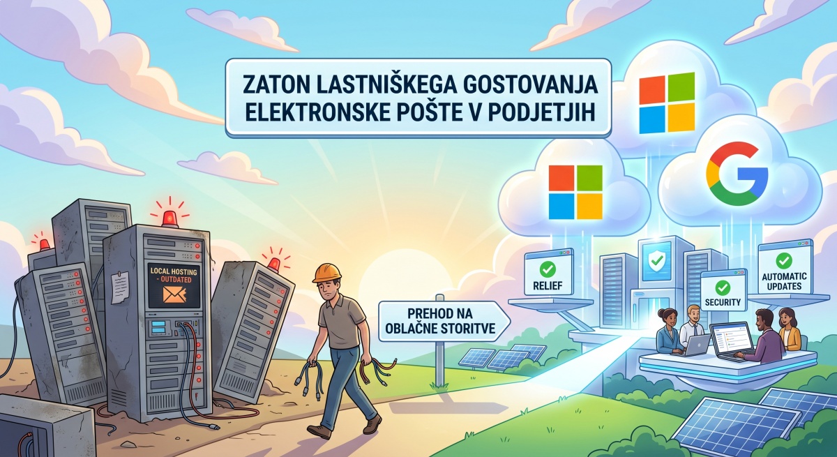 Zaton lastniškega gostovanja elektronske pošte v podjetjih