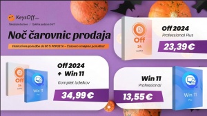 Keysoffova noč čarovnic: Office 2024 Pro za 23,39 &euro; in Windows 11 Pro za 13,55 &euro;!