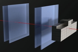 Laser slikal predmet skozi dvometrski zid